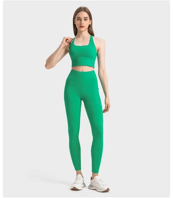 Womens Clothing Yoga Outdoor Jogging Women'S Pants Fitness Leggings Elastic Shaping Sport Tights High-Waisted Workout Trousers 2